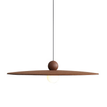 Golden 3133-P24 CO-BK - Golden Lighting Faroe 24in Integrated LED Pendant in Coffee/Black Felt